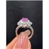 Image 2 : Unheated Pink Sapphire French Cluster Ring