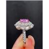 Image 3 : Unheated Pink Sapphire French Cluster Ring