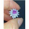 Image 2 : Natural Unheated Padparadscha Sapphire Cluster Ring