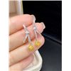 Image 2 : Bow-Knot Yellow Diamond Drop Earrings