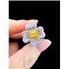 Image 1 : Yellow Diamond Crystal Clover Ring