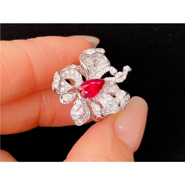 Ruby Orchid Ring
