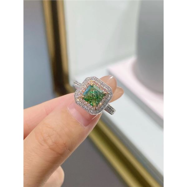 Green Diamond Ring