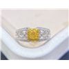 Image 1 : Yellow Cushion Diamond Hollow Ring