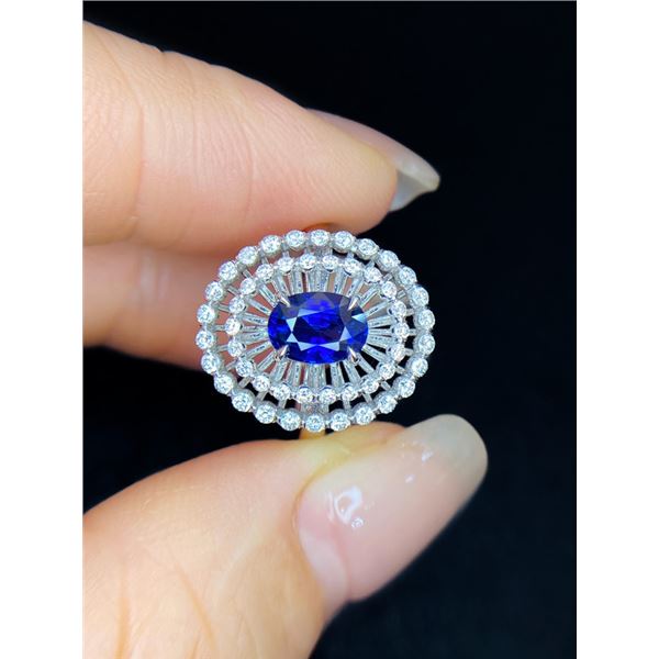 Royal Blue Sapphire Ferris Wheel Ring