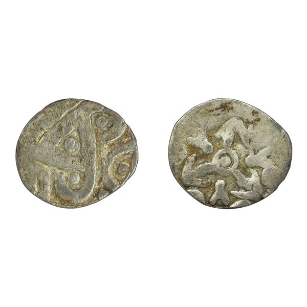 Archaic Punch Marked,  Kuru Janapada,  Silver 1/2 Karshapana