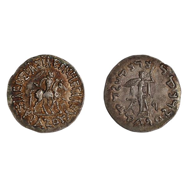 Indo-Scythians, Azes I, Silver Tetradrachm
