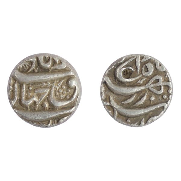 Jalal-ud-din Muhammad Akbar, Silver 1/2 Rupee,  Allahabad, Rebellion