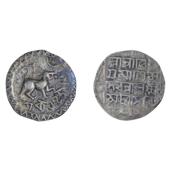 Tripura: Vijaya Manikya, Silver Tanka, Sake 1458