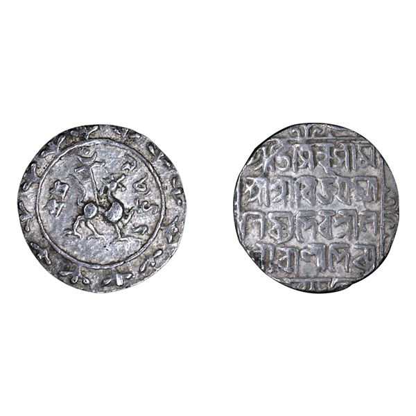 Tripura: Vijaya Manikya, Silver Tanka, Sake 1479