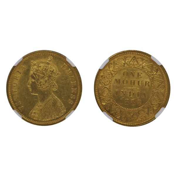 British India: Victoria, 1888, Gold Mohur, NGC MS 61