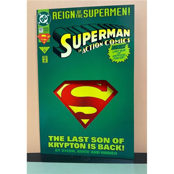 Superman in Action Comics #687 (1993, DC) Reign of the Supermen! Die-Cut