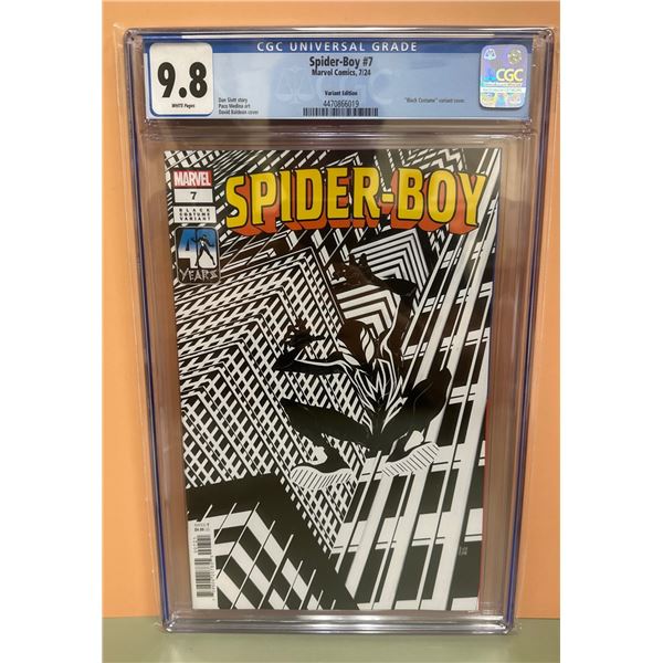 Spider-Boy #7 CGC 9.8 Black Costume Variant David Baldeon Marvel Comics 2024