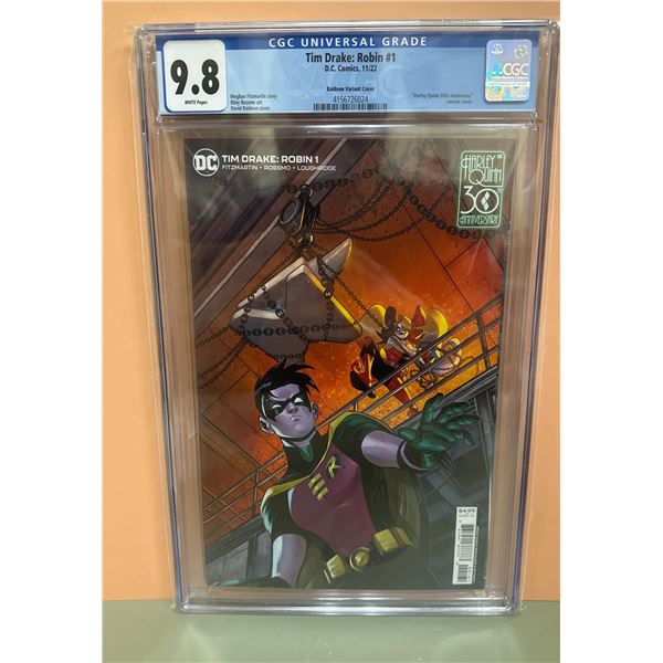 Tim Drake: Robin #1 CGC 9.8 BaldeÃ³n Harley Quinn 30th Anniv Variant 2022