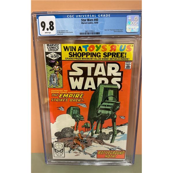 Star Wars #40 (Marvel, 1980) CGC 9.8 WP Empire Strikes Back Part 2