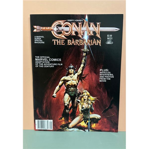 Conan the Barbarian Marvel Super Special #21 Movie Adaptation Magazine (1982)