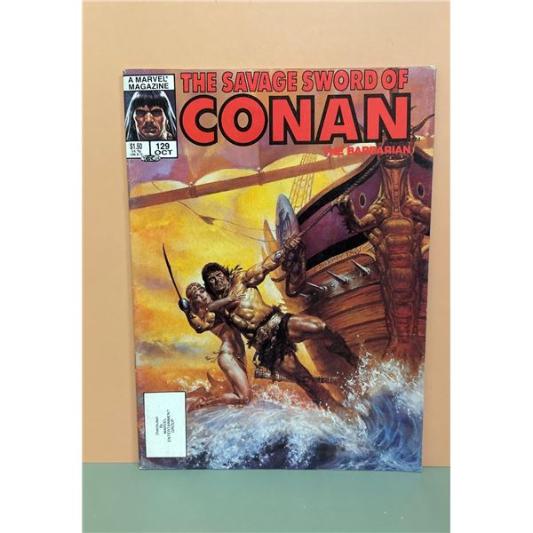 The Savage Sword of Conan #129 (Marvel, 1986) Doug Beekman Cover Art