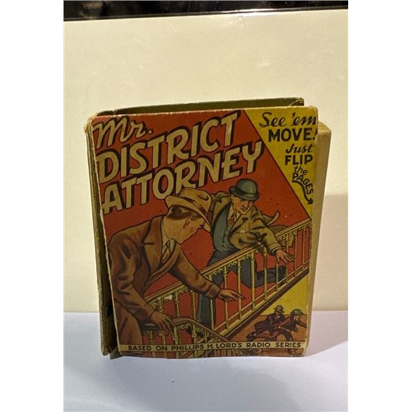 Vintage 1941 Mr. District Attorney Better Little Book Flip Book Whitman