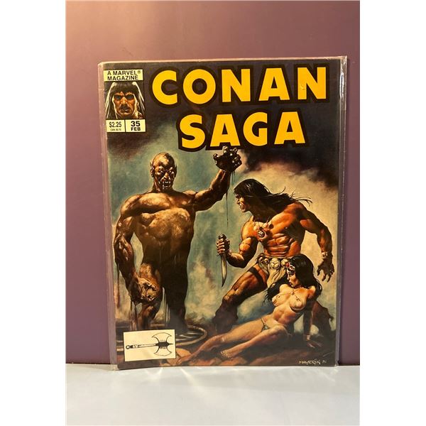 Conan Saga #35 (Marvel, 1990) Val Mayerik Cover, John Buscema Art