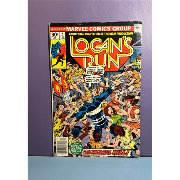 Logan's Run #2 (Marvel Comics, 1977) Cathedral Kill! Comic Book