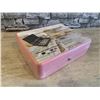 Image 1 : Metal Cash Lock Box With 2 Keys Pink Colour