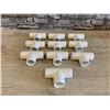 Image 1 : 1 Inch Tee PVC Fitting 10 Pack
