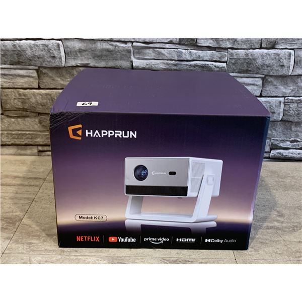 Happrun Projector Model Kc7 for Gaming Netflix YouTube Prime Video HDMI