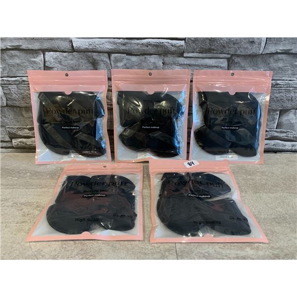 Lot of 5 Powder Puff Beauty Tools 4 Per Pack