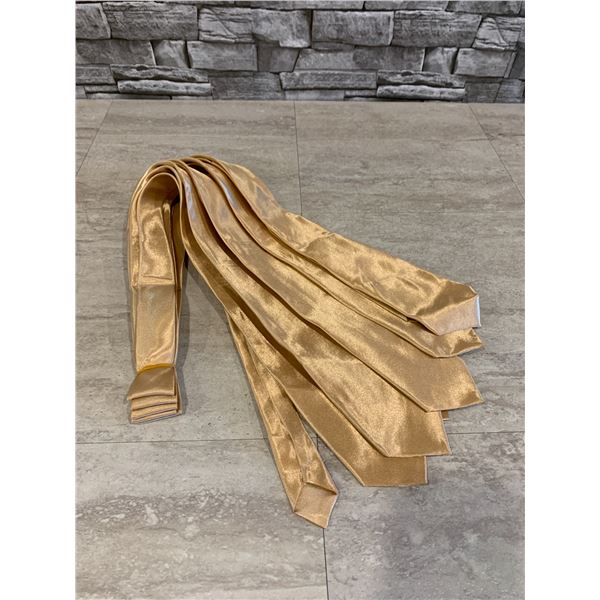 Lot of 5 Mens Formal Ties Solid Colour Satin Finish