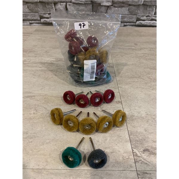 40 Pack 1 Inch Abrasive Wheel Buffing Polishing Wheel Set for Rotary Tool 25mm