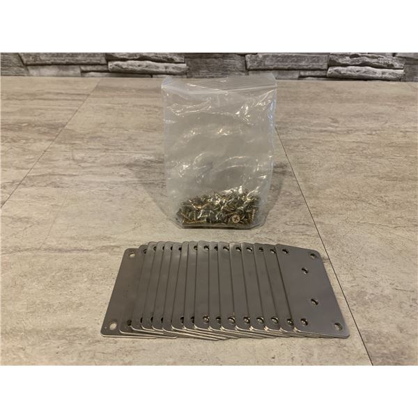 Flat Brackets With Screws 16 Pack