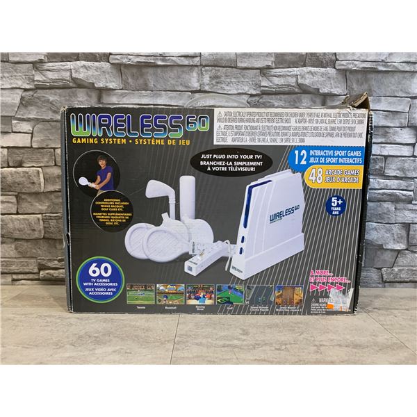 Wireless 60 Gaming System 12 Interactive Sports Games 48 Arcade Games