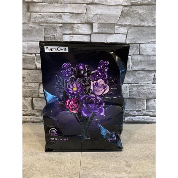 SupreOwl Purple Roses 724 Pcs Lego Style