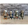 Image 1 : Skull Décor Resin Skeleton Figurines 4 Pack
