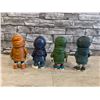 Image 7 : Skull Décor Resin Skeleton Figurines 4 Pack