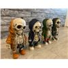 Image 2 : Skull Décor Resin Skeleton Figurines 4 Pack