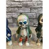 Image 5 : Skull Décor Resin Skeleton Figurines 4 Pack