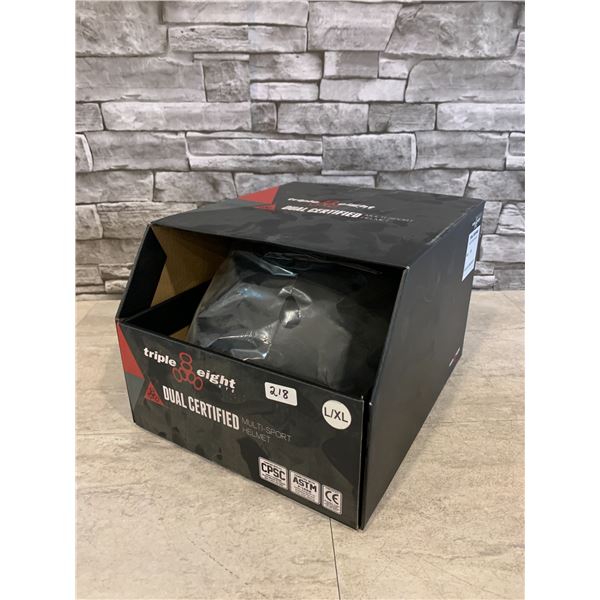 Triple Eight Dual Certified Multi- Sport Helmet L/XL Black