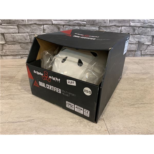 Triple Eight Dual Certified Multi- Sport Helmet XS/S White