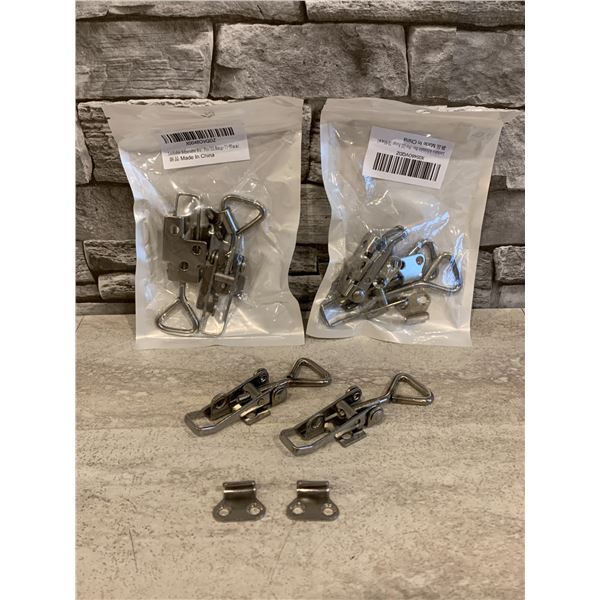 Lot of 3 Lockable Adjustable Door Latch Buckle Cabinet Lever Handle