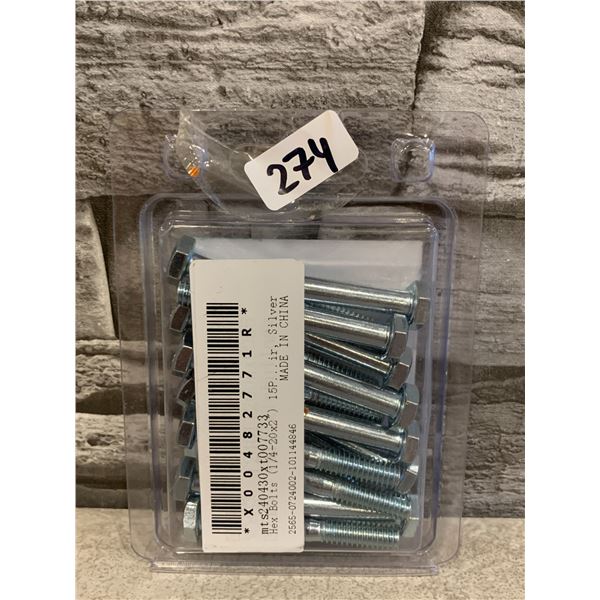 Hex Bolts 1/4 -20x2 15 Pack