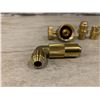 Image 3 : Propane Elbow Adapter Brass 3/8 Male Flare RV Propane Refill And Quick Connect