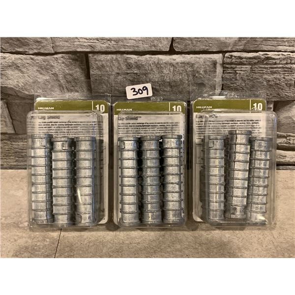 Lot of 3 Lag Sheild Inserts 6 Per Pack Number 10