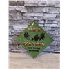 Image 1 : Santa Crossing Low Flying Raindeer Metal Sign