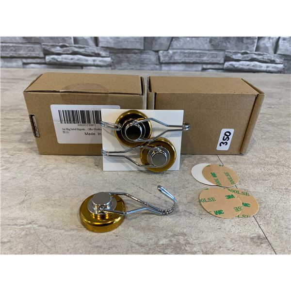 Lot of 2 Magnetic Hooks Silver And Gold 4 Per Pack