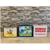Image 1 : Lot of 3 Lunch Boxes Smurfs The Prairie Man And Human Organ for Transplant