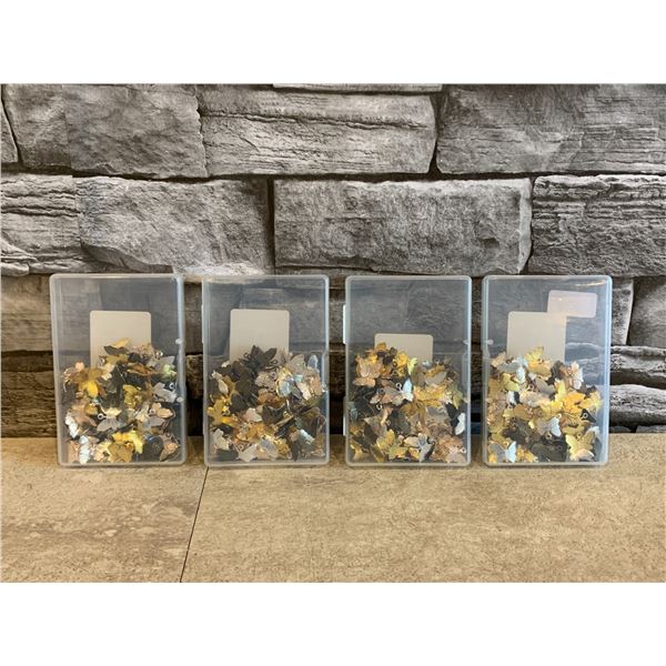 Lot of 4 Jewelery Making Charms 120 Pcs Per Pack Butterflies
