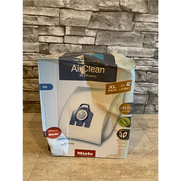 Miele GN Air Clean XL Pack 8 Vacuum Bags Plus 4 Filters