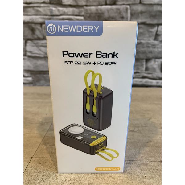 Newdery 10000 mAh 20w Fast Charging Power Bank w Apple Watch Charger
