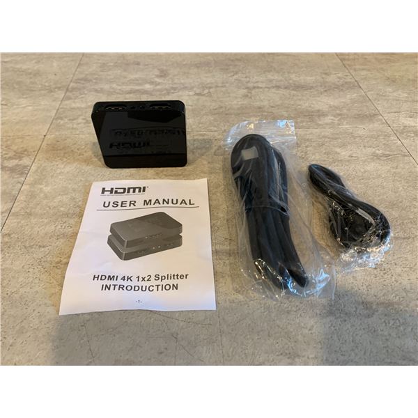 HDMI Splitter - 1 in 2 out - 4k@30hz HDMI Splitter for Dual Monitor